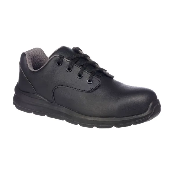 Image of Portwest Compositelite Laced Safety Work Shoes FD61BKR38 Colour: Black