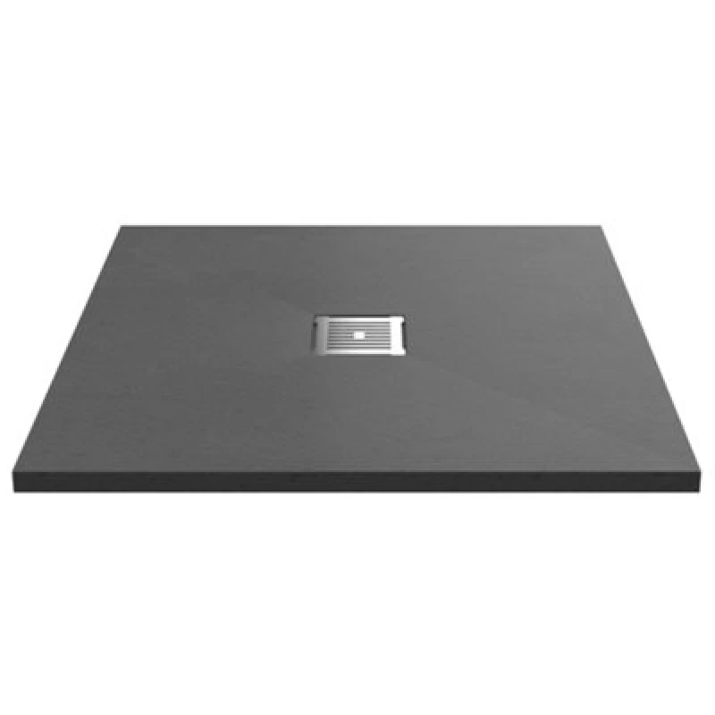 Image of Balterley Premium Slimline Square Shower Tray - 900mm - Slate Grey Grey