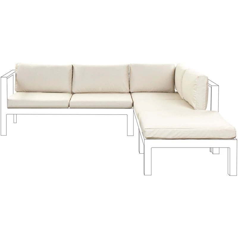 Image of Beliani Outdoor Cushion Cover Set Messina Beige