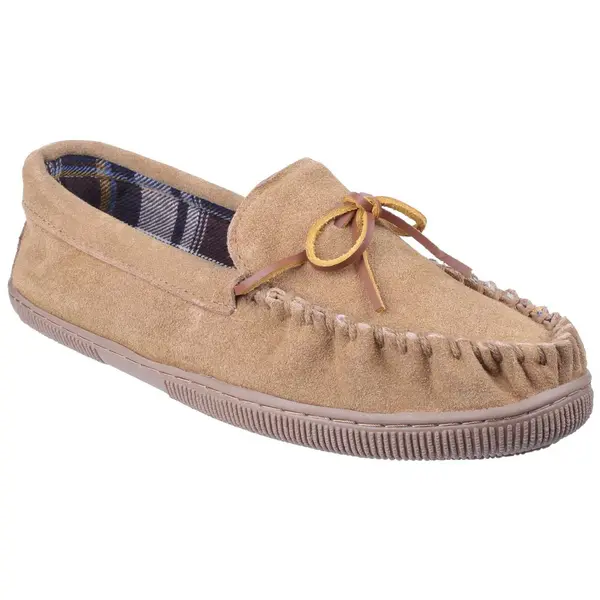 image of Cotswold Mens Alberta Slip On Moccasin Loafer Slippers - UK 11 Beige male GDE2723BEI11