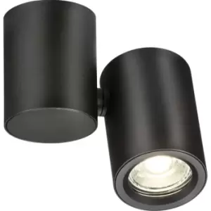 Image of Knightsbridge - Dee Single Surface Adjustable Round Spotlight Black - DEA1TRB