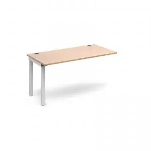 image of Connex add on unit single 1400mm x 800mm - white frame and beech top