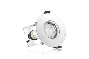 Image of Integral Evofire IP65 Round Chrome 70mm Cutout Downlight with GU10 Holder & Insulation Guard - ILDLFR70D018