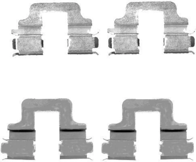 Image of HELLA Brake pad fitting kit HELLA 8DZ 355 203-331
