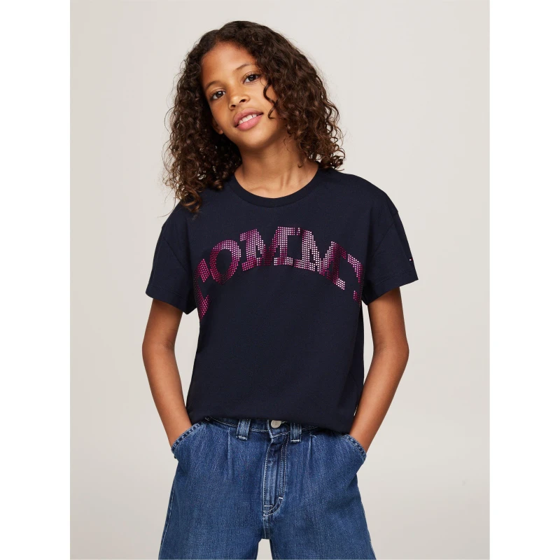 Image of Tommy Hilfiger TOMMY DOT FOIL TEE SS Regular Fit T-Shirts 4Y Blue 59885218135