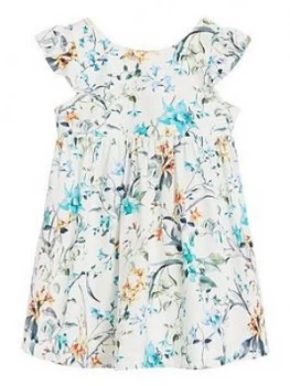 Image of Mango Baby Girls Floral Dress - White