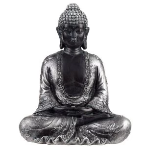 Image of Peace Black & Silver Thai Buddha