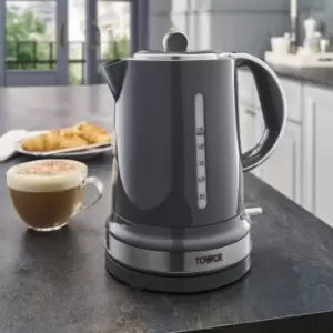 image of Kettle By Tower Belle - Grey And Stainless Steel 1.5 Litre