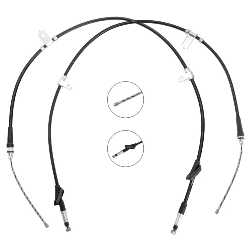 Image of RIDEX 124C1251 Brake Cable Right Rear, 1568/1286mm Cable,parking brake (124)