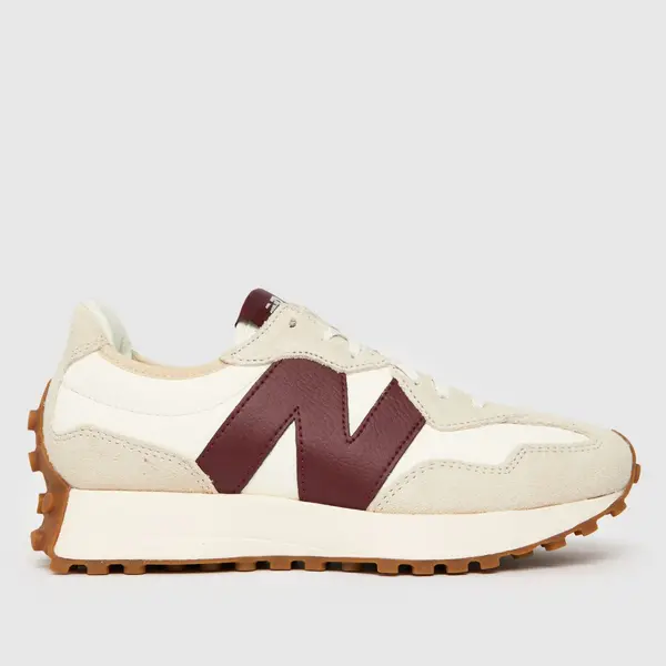 Image of New Balance 327 trainers in white & burgundy White/Burgundy UK 7 (EU 40½)
