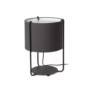 Image of Drum Table Lamps Cylindrical Table Lamp Grey, E27
