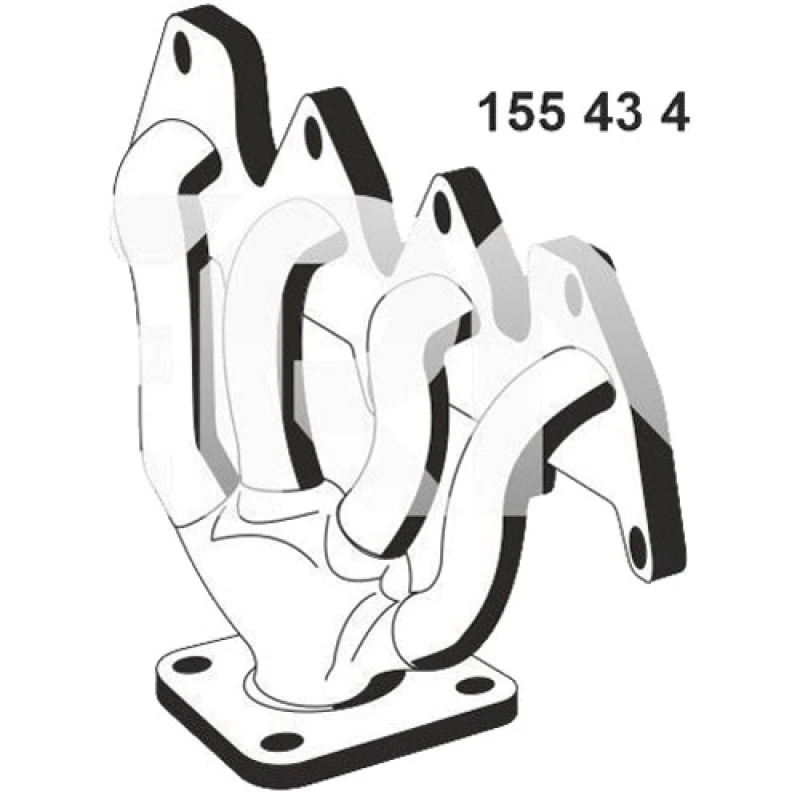 Image of ERNST 155434 Exhaust Manifold Manifold,exhaust system (1543)