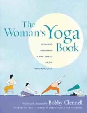Image of womans yoga book asana and pranayama for all phases of the menstrual cycle
