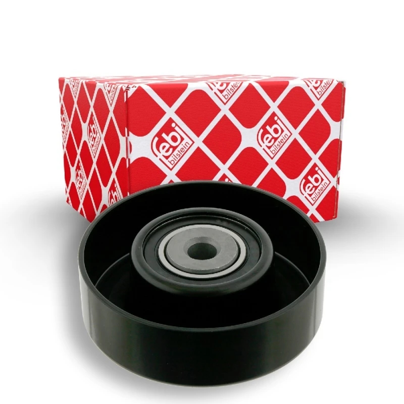 Image of FEBI BILSTEIN 27541 Idler Pulley Metal Deflection/Guide Pulley,v-ribbed belt (312)
