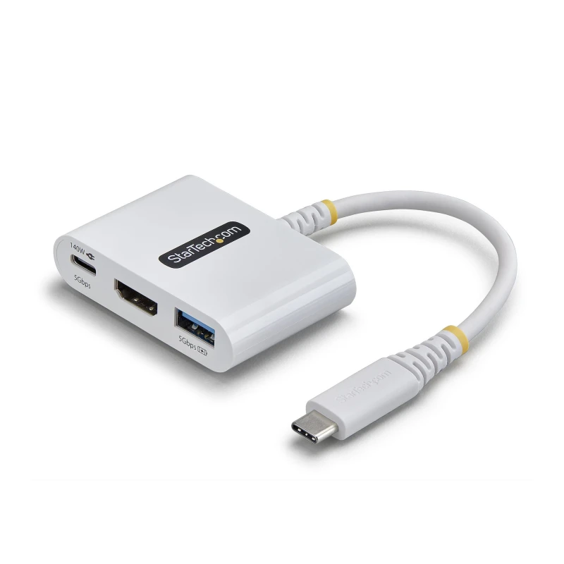 Image of StarTech.com USB-C to HDMI Multiport Adapter with 140W PD Charging. 4K