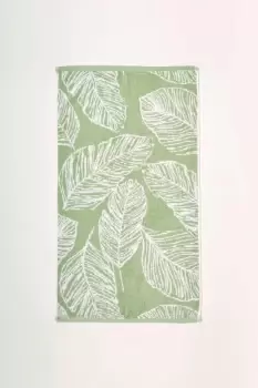 image of 2 Pack Leaf Jacquard Hand Towel