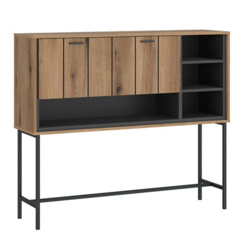 Image of Furniture To Go Arundel Bar Table With 1 Flap In Oak/grey