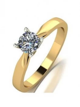 Image of Love Diamond 18Ct Gold 1/2 Carat Diamond Solitaire Ring With Cerfificate