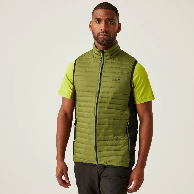 Image of Regatta Mens Andreson Hybrid Water-Repellent Down-Touch Insulation Gilet Gilets S Nephrite Green/Black 31338190350