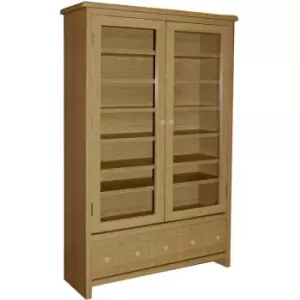 image of Watsons - montana - 409 cd / 224 dvd / Bluray / Video Media Storage Cabinet - Oak - Oak