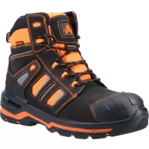 Image of Amblers Safety - Amblers Unisex Adult Radiant Nubuck Safety Boots (10 uk) (Black/Orange) - Black/Orange