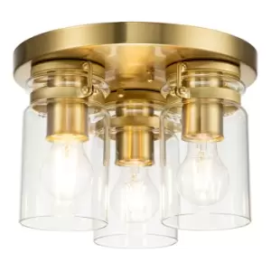 image of Elstead Kichler Brinley Shade Cluster Ceiling Light Brushed Brass