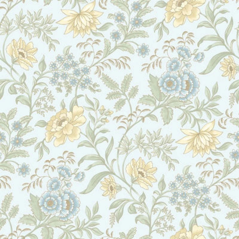 Image of Garden Muse Wallpaper Sky Blue Rasch 100005