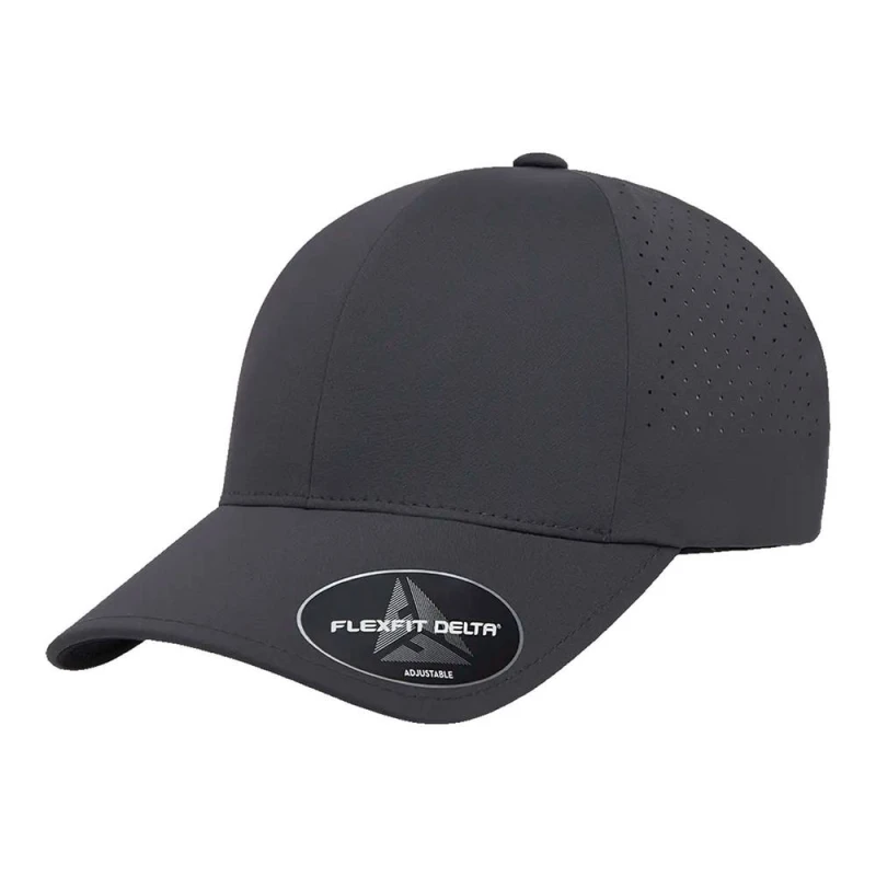 Image of Flexfit Mens Delta Snapback Baseball Cap in Dark Grey Dark Grey Male One Size