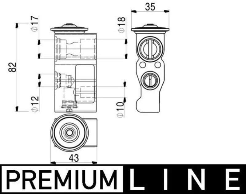 Image of AC expansion valve MAHLE AVE 2 000P