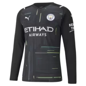 Puma Manchester City Home Goalkeeper Shirt 2021 2022 - Black