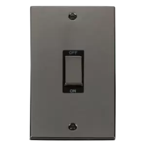 Image of Click Scolmore Deco Ingot 2 Gang 45A 2 Pole Switch - VPBN502BK