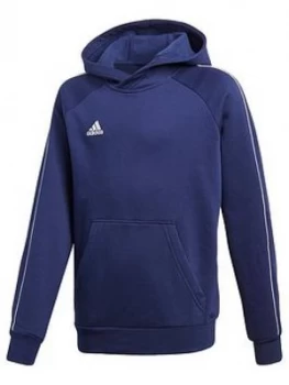 Image of Boys, adidas Youth Core 18 Sweat Hooded Tracksuit Top - Navy, Size 9-10 Years