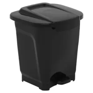 image of Tramontina - 15l Plastic Pedal Bin, Black colour - Black