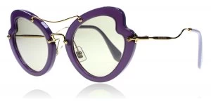 image of Miu Miu Scenique Sunglasses Purple / Gold USV5J2 52mm