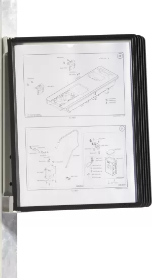 Image of Tarifold Display board wall bracket Blue, Yellow, Green, Red, Black A4 No. of display boards 10