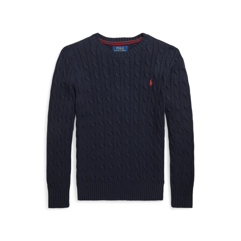 Image of Polo Ralph Lauren Kids Soft Relaxed Fit Crew Sweatshirt Navy male 7Y/S