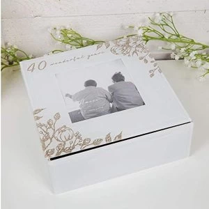 Image of Amore By Juliana 40 Years Glass Trinket Box with Frame
