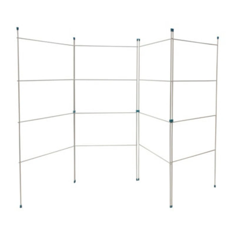 Image of JVL 4 Fold Clothes Airer - 8M White