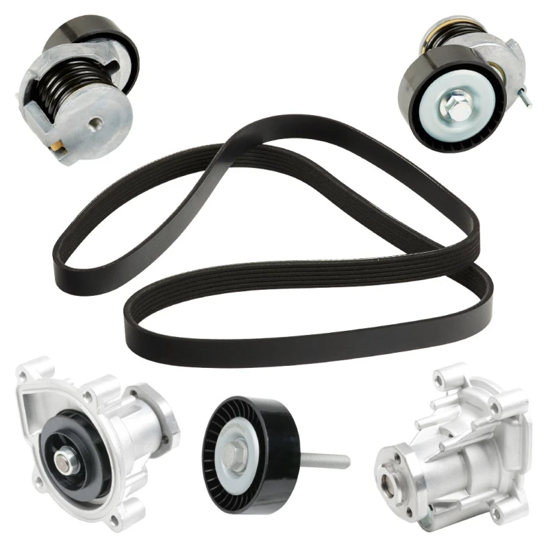 Image of RIDEX 4172P0096 Water Pump + V-Ribbed Belt Kit Water Pump + V-Ribbed Belt Kit (4172)