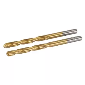 image of Silverline HSS Titanium-Coated Drill Bits 2pk 6.0mm 509102