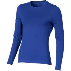 image of Elevate Womens/Ladies Ponoka Long Sleeve T-Shirt (L) (Blue)