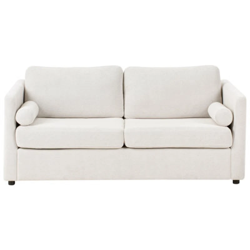 Image of Beliani Sofa Bed Inkoo Fabric Off-White