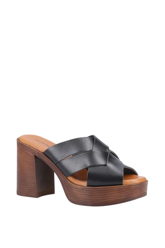 Image of Hush Puppies Womens 'Gigi' Heeled Sandals in Black Size: 7 Black Female 7