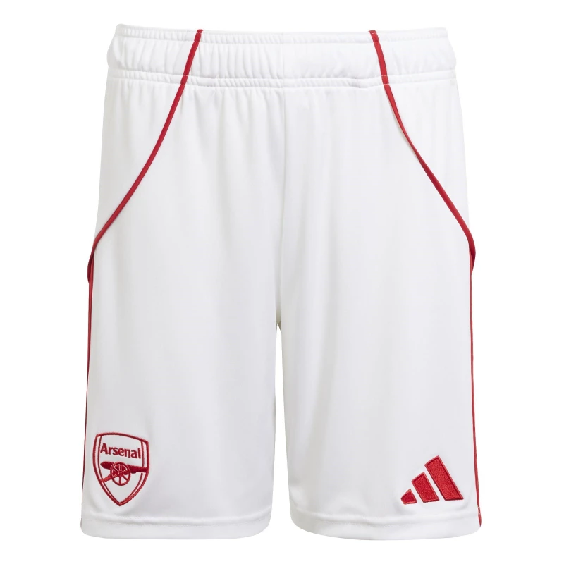 Image of adidas Arsenal Home Shorts 2025 2026 Juniors White/Red male 9-10 Years