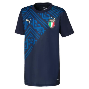 Puma Italy Pre Match T Shirt Juniors - Blue