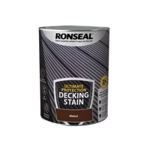 image of Ronseal Ultimate Protection Decking Stain Walnut 5 litre