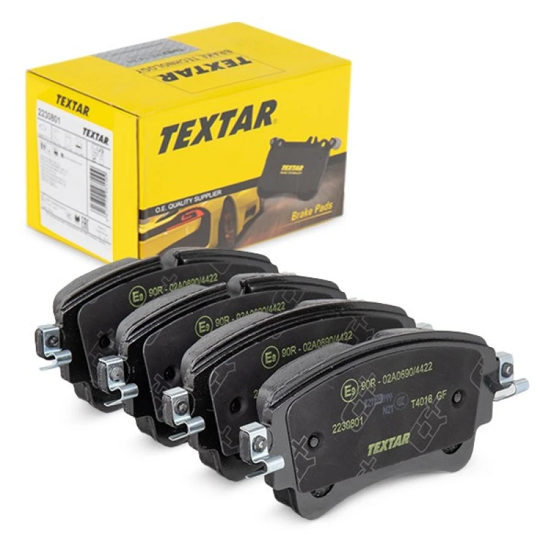 Image of TEXTAR 2230801 Brake pad set Q+ prepared for wear warning indicator, with accessories, with brake caliper screws Brake Pad Set,disc brake (402)