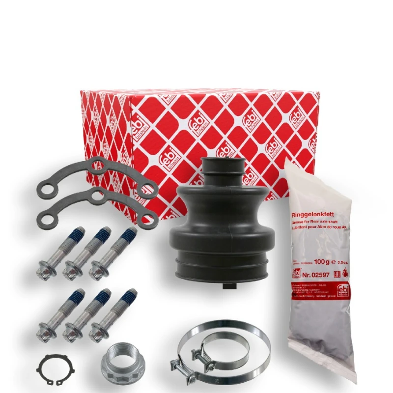 Image of FEBI BILSTEIN 01842 CV Boot Rear Axle, Rubber Rubber Bellow,drive shaft (194)