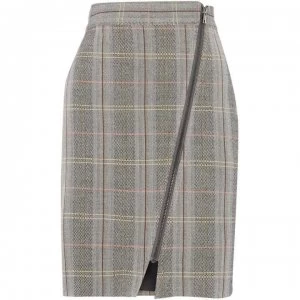 Label Lab Pow Check Mini Skirt Grey 8 - Grey