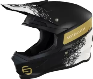 image of Shot Furious Roll Motocross Helmet, black-gold Size M black-gold, Size M